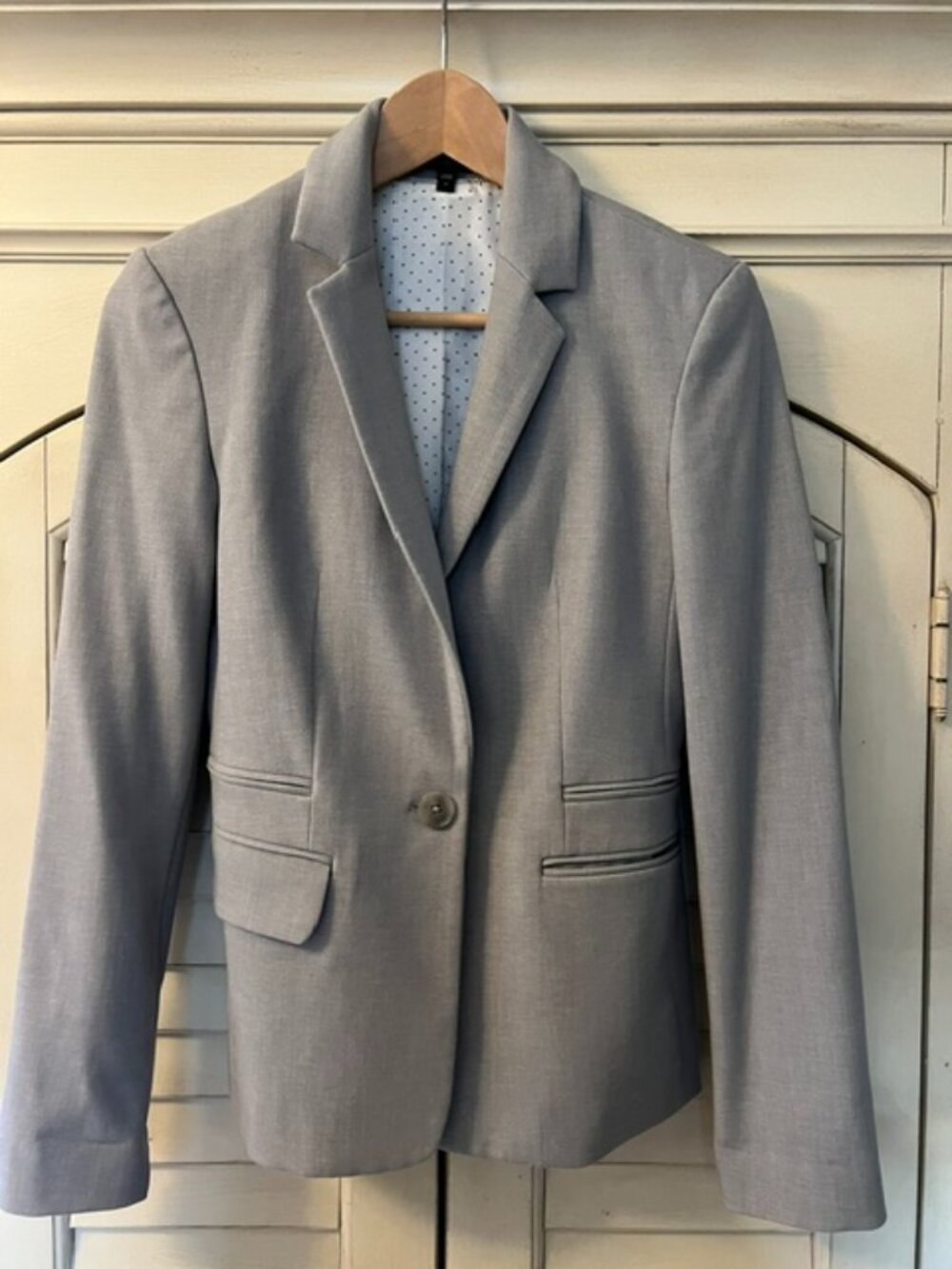 Express Suit Blazer - Light Grey - Double Pockets - Size 0